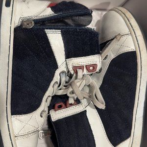 D&G Junior high sneakers; size 12(EUR30), white and navy blue